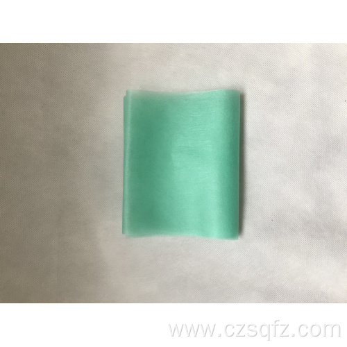 Green flat non-woven fabric